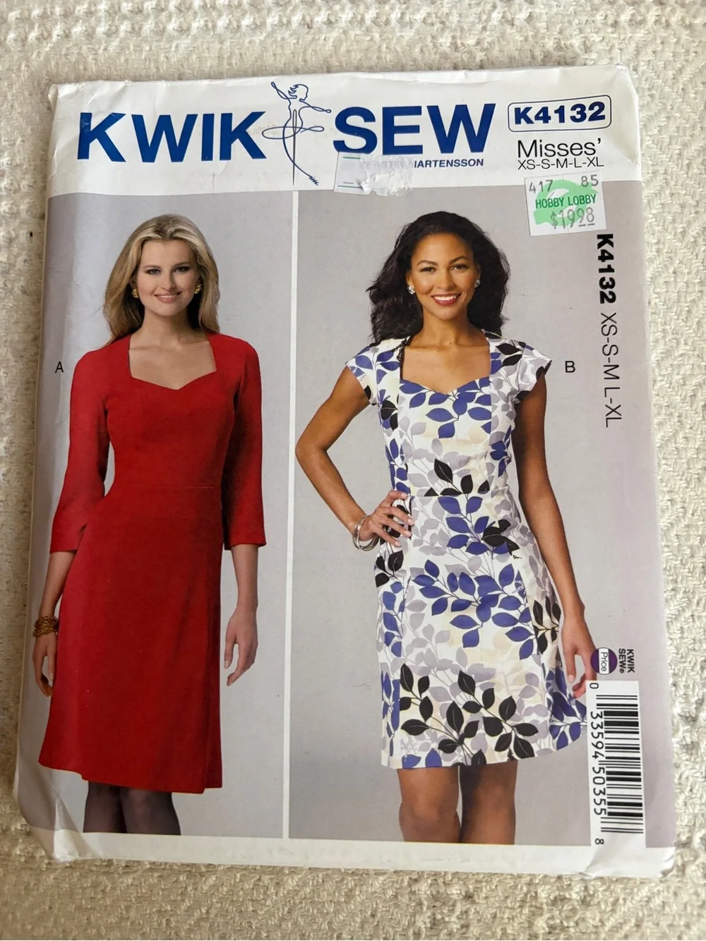 Kwik Sew Pattern K4132 for Misses’ Dresses
